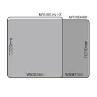 サンワサプライ 抗菌・消臭・静電気除去マウスパッド MPD-SEA4BK 1個