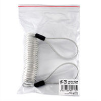 サンワサプライ eセキュリティ用ワイヤー（0.3～1.0M3.5mm） SLE-12W 1個（直送品）