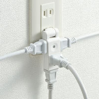 サンワサプライ スイングミニタップ ホワイト 2P式 4個口 TAP-AC10W 1個
