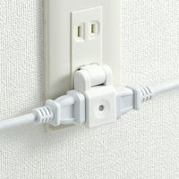 サンワサプライ スイングミニタップ ホワイト 2P式 2個口 TAP-AC8W 1個