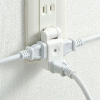 サンワサプライ スイングミニタップ ホワイト 2P式 3個口 TAP-AC9W 1個