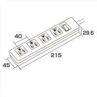 延長コード 電源タップ 2.5m 3P（ピン） 4個口 スイッチ ライトグレー TAP-N3425SWN サンワサプライ 1個