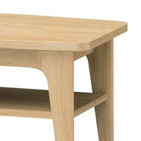 白井産業 ホノボーラ 棚付テーブル 幅800×奥行394×高さ381mm 木製 背面化粧処理済 ナチュラル HNB-8040T（HKO） 1台（直送品）