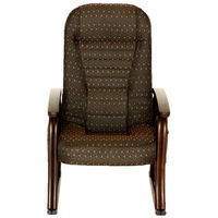 【軒先渡し】ヤマソロ 漣さざなみ ラタン高座椅子 座面高さ調整可能 4段階リクライニング ポケット付 ブラウン 83-932 1脚（直送品）