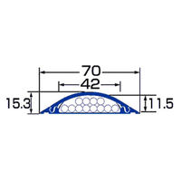 サンワサプライ ケーブルカバー(グレー) CA-R70GY2 1個