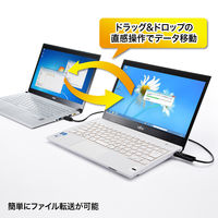 サンワサプライ ドラッグ＆ドロップ対応USB3.0リンクケーブル（Mac/Windows対応） KB-USB-LINK4 1個（直送品）