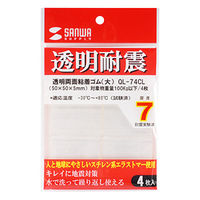 サンワサプライ 透明両面粘着ゴム(大) QL-74CL 1個