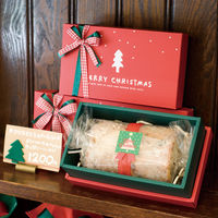 ヘッズ シンプルクリスマスギフトBOXワイド型-S XR-GSW 1ケース（10枚×10パック：100枚）（直送品）