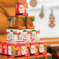 ヘッズ クリスマス窓付ボックス/雪だるま-S XYU-GS 1セット（100枚：20枚×5パック）（直送品）