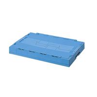 積水テクノ成型 折りたたみコンテナ OCー75L フタ一体型 ブルー O75LSFB 1セット(1個×3)
