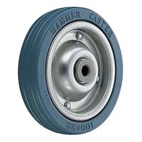 ハンマーキャスター 鉄板ホイールゴム巻車輪樹脂ブッシュ入200mm430EーPR200 430EーPR200 1セット(4個)（直送品）