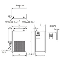 日本精器 エアドライヤNDK NDK220 1個（直送品）