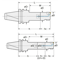 日研工作所 ZMACボーリングバー MBT40ーZMAC25ー165V 1台（直送品）