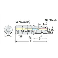 日研工作所 スリムチャック K20ーSK6ー100 1台（直送品）