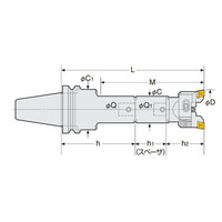 日研工作所 バランスカットボーリングバー(アルミ・非鉄用) BT40ーRAC70ー240A 1台（直送品）