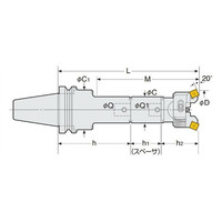 日研工作所 バランスカットボーリングバー(貫通穴・重板用) BT40ーRAC70ー240K 1台（直送品）