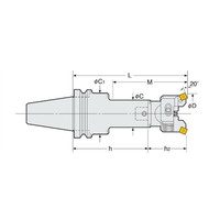 日研工作所 バランスカットボーリングバー(貫通穴・重板用) BT40ーRAC53ー165K 1台（直送品）