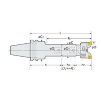 日研工作所 バランスカットボーリングバー(鉄・鋳物用) BT50ーRAC43ー240 1台（直送品）