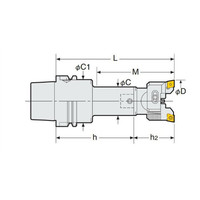 日研工作所 バランスカットボーリングバー(鉄・鋳物用) HSK100AーRAC43ー195 1台（直送品）