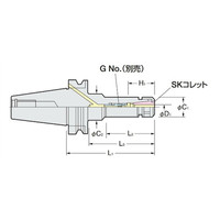 日研工作所 フランジスルー型スリムチャック BT40ーSK16Fー90 1台（直送品）