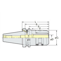日研工作所 フランジスルー型ミーリングチャック BT50ーC42Fー120 1台（直送品）
