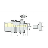 日研工作所 正面フライスアーバ HSK63AーFMH25.4ー70ー90 1台（直送品）
