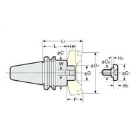 日研工作所 正面フライスアーバB型 BT50ーFMB38.1ー105 1台（直送品）