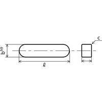 セイキ製作所 両丸キー(フリーレングス) FR20073 1セット(2個)（直送品）