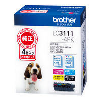 ブラザー インクジェットカートリッジ LC3111-4PK 1パック（4色入）（わけあり品）