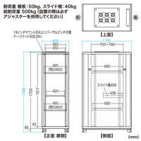 サンワサプライ 観音扉19インチマウントサーバーラック（36U） CP-SVCKAN36U 幅600×奥行1100×高さ1795mm 1台（直送品）