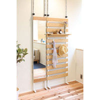 弘益 突っ張りパネル ブラウン 幅600×奥行210×高さ2045～2750mm TP-T600（BR） 1台（直送品）