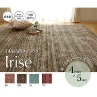 イケヒコ ラグ 2畳タイプ 抗菌 防臭 防ダニ 国産 『イリゼ』 グリーン 約190×190cm 1340630121903 1枚（直送品）