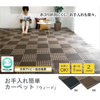 イケヒコ 洗える PPカーペット 『ウィード』 ブラウン 江戸間6畳（約2610×3520mm） 1枚　水洗いラグ カーペット