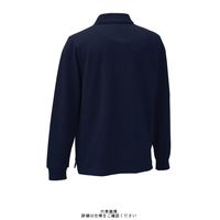 クロダルマ 長袖ポロシャツ(脇スリット) ネイビー 4L 25447ー11ー4L 1枚（直送品）