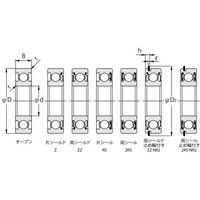 南海精工所 SSシリーズ SUS440Cステンレスベアリング SS6808ー2RS 1セット(2個)（直送品）
