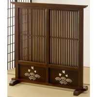 サン・ハーベスト 天然木格子衝立 100cm幅 KP-26100 1台（直送品）