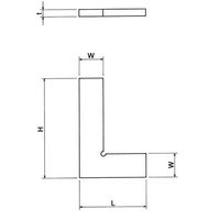 大菱計器製作所 D形平形スコヤー JIS2級 600 FB112 1台（直送品）