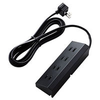 延長コード 電源タップ 2m 2ピン 4個口 コーナー型 雷ガード ほこり防止 黒 AVT-D9-2420BK エレコム 1個