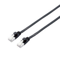 LANケーブル 1m cat6A準拠 爪折れ防止 ギガビット フラット より線 黒 LD-GFAT/BK10 エレコム 1個