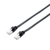 エレコム LANケーブル 3m cat6A準拠 爪折れ防止 ギガビット フラット より線 黒 LD-GFAT/BK30 1個