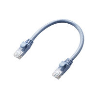 LANケーブル 15cm cat6A 爪折れ防止 ギガビット より線 ブルー LD-GPA/BU015 エレコム 1個