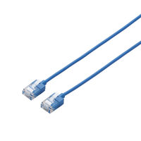 LANケーブル 7m cat6A準拠 ギガビット スーパースリム 3mm より線 ブルー LD-GPASS/BU7 エレコム 1個