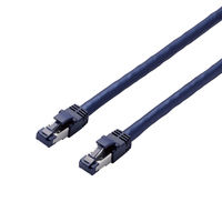LANケーブル cat8 10m 爪折れ防止 ギガビット より線 メタリックブルー LD-OCTT/BM100 エレコム 1個（直送品）