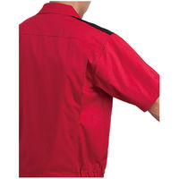 明石スクールユニフォームカンパニー 男女兼用半袖ブルゾン レッド×ブラック L UN3363-8-L（直送品）