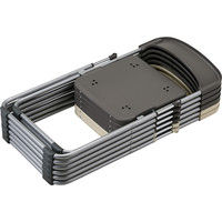 【軒先渡し】サンケイ 折りたたみ椅子 アルミ製 CF67-MY 背座PP樹脂 座パッド付き 座面イエロー×背面アイボリー 1脚（直送品）