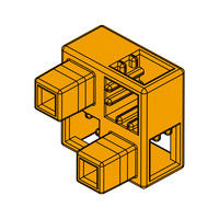 アーテック Artecブロック ハーフB 8P オレンジ 77784 1セット(5個)（直送品）