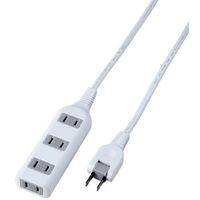 エスコ AC125V/15Ax 5m タップ(4口/白) EA815GL-82AA 1セット(4個)（直送品）