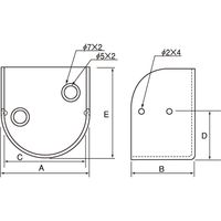 New Hikari (ニューヒカリ) ステンレス U型ソケット(ワンタッチソケット) φ25パイプ用 清水 10個（直送品）