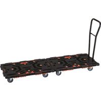 トラスコ中山 TRUSCO 連結式樹脂製平台車 ビートル 900X600 自在3輪 脱着式ハンドル付 BT900J3H-E100 1台（直送品）