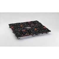 TRUSCO 連結式樹脂製平台車 ビートル 900X600 自在5輪 コボレ止めセット とめたろう付 BT900KJ5-E100T 1台（直送品）